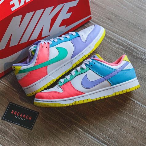 candy pink nike dunks|nike dunk low easter candy.